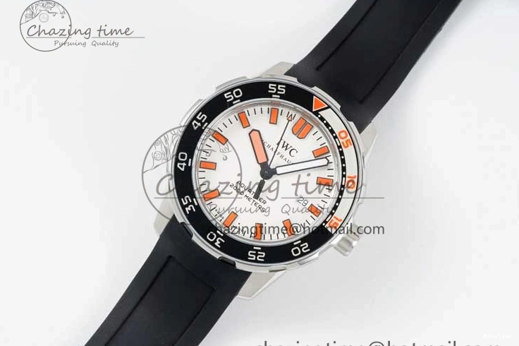 MIROTIME 0429 Aquatimer Automatic SS RSF 1:1 Best Edition White Orange Dial on Black Rubber Strap A Supportive 7069